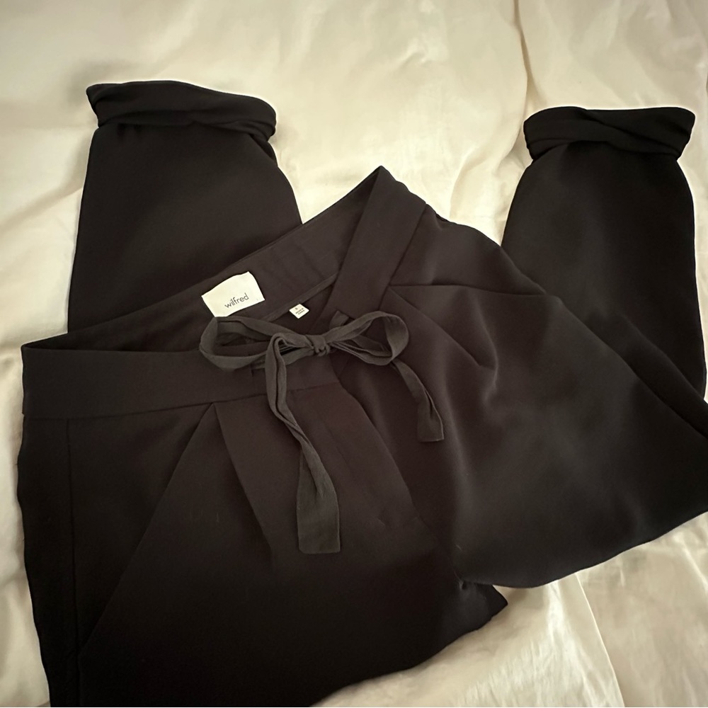 cropped black wilfred dress pants